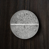 Damascus Steel and Sterling Silver Premium Golf Ball Marker by Doubloon Golf