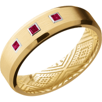 10K Yellow Gold + Satin , Polish Finish