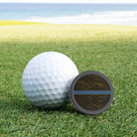 Black Titanium Gold Carbon Fiber and Cerakote Premium Golf Ball Marker by Doubloon Golf
