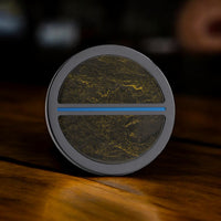 Black Titanium Gold Carbon Fiber and Cerakote Premium Golf Ball Marker by Doubloon Golf