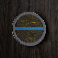 Black Titanium Gold Carbon Fiber and Cerakote Premium Golf Ball Marker by Doubloon Golf