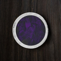 Damascus Steel and Purple Carbon Fiber Premium Golf Ball Marker by Doubloon Golf