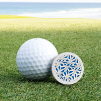 Titanium with Sterling Silver and Cerakote Design Premium Golf Ball Marker by Doubloon Golf