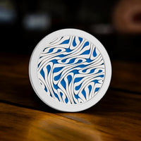 Titanium with Sterling Silver and Cerakote Design Premium Golf Ball Marker by Doubloon Golf