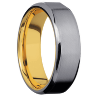 Tantalum + Anglesatin , Polish Finish + 18K Yellow Gold