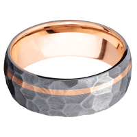 Tantalum + Rock , Rock Finish + 14K Rose Gold