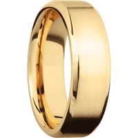 18K Yellow Gold + Satin , Polish Finish