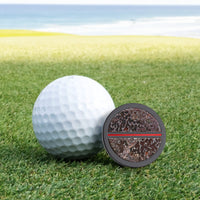 Black Titanium Dinosaur Bone and Cerakote Premium Golf Ball Marker by Doubloon Golf