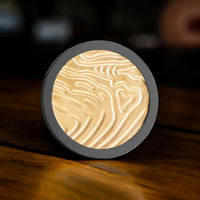 Black Titanium and 14K Yellow Gold Premium Golf Ball Marker by Doubloon Golf