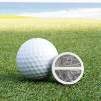 Tungsten Meteorite and 14K Gold Premium Golf Ball Marker by Doubloon Golf