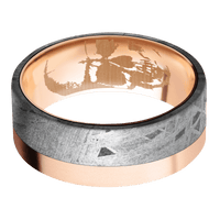 14K Rose Gold + Bead Finish