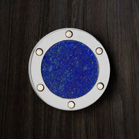 Tungsten Lapis Lazuli and Diamond Premium Golf Ball Marker by Doubloon Golf