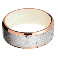 14K Rose Gold + Polish , Polish Finish + Freshwater Mother of Pearl