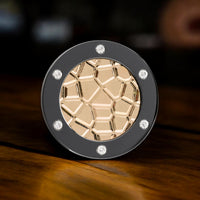 Black Titanium 14K Yellow Gold and Diamond Premium Golf Ball Marker by Doubloon Golf