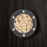 Black Titanium 14K Yellow Gold and Diamond Premium Golf Ball Marker by Doubloon Golf