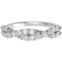 14K White Gold band with 18 Round Lab Grown Diamond (ST) having TCW-.54