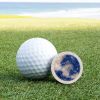 Silver with Sodalite and Diamond Premium Golf Ball Marker by Doubloon Golf
