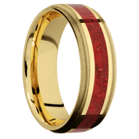 10K Yellow Gold + Polish , Sand Finish