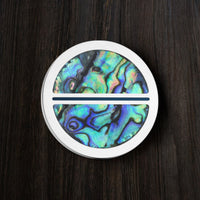 Titanium Abalone and Cerakote Premium Golf Ball Marker by Doubloon Golf