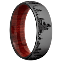 Zirconium + Polish Finish + Red Heart