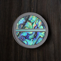 Black Titanium Abalone and Cerakote Premium Golf Ball Marker by Doubloon Golf