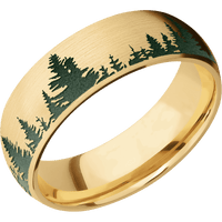 10K Yellow Gold + Satin Finish