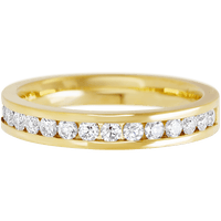 10K Yellow Gold band with 15 Round Lab Grown Diamond (ST) having TCW-.45