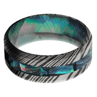 Damascus + Acid Finish + Black Mother of Pearl