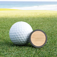Black Titanium and 14K Yellow Gold Premium Golf Ball Marker by Doubloon Golf