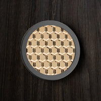 Black Titanium and 14K Yellow Gold Premium Golf Ball Marker by Doubloon Golf