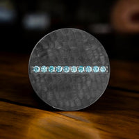 Black Titanium and Blue Diamond Premium Golf Ball Marker by Doubloon Golf