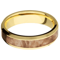 14K Yellow Gold + Polish , Satin Finish