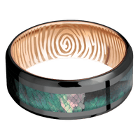 Zirconium + Polish , Polish Finish + 14K Rose Gold