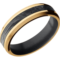 10K Yellow Gold + Polish , Sand Finish + Dark Grey