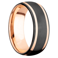 Zirconium + Satin Finish + 18K Rose Gold