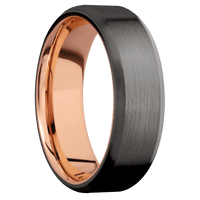 Tantalum Noir + Satin , Satin Finish + 14K Rose Gold