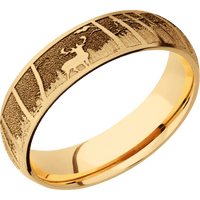 10K Yellow Gold + Satin Finish