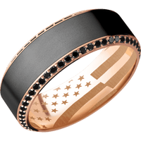 14K Rose Gold + Satin , Polish Finish