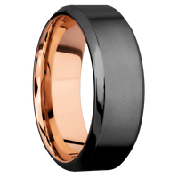Zirconium + Bead , Polish Finish + 14K Rose Gold