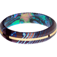 Titanium Damascus + Polish , Polish Finish + Abalone