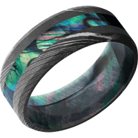Damascus + Acid Finish + Black Mother of Pearl
