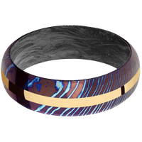 Titanium Damascus + Polish , Polish Finish + Forged Carbon Fiber