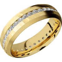 10K Yellow Gold + Hammer , Bead Finish
