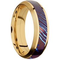 10K Yellow Gold + Polish , Satin Finish