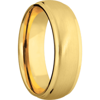 18K Yellow Gold + Satin , Polish Finish