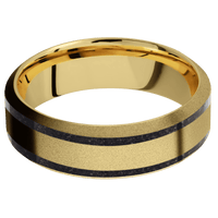 10K Yellow Gold + Sand , Sand Finish