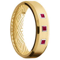 10K Yellow Gold + Satin , Polish Finish