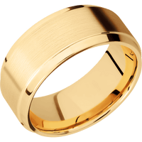 10K Yellow Gold + Satin , Polish Finish
