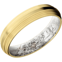 22K Yellow Gold + Satin , Satin Finish + King's Snow