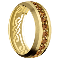 18K Yellow Gold + Satin , Sand Finish